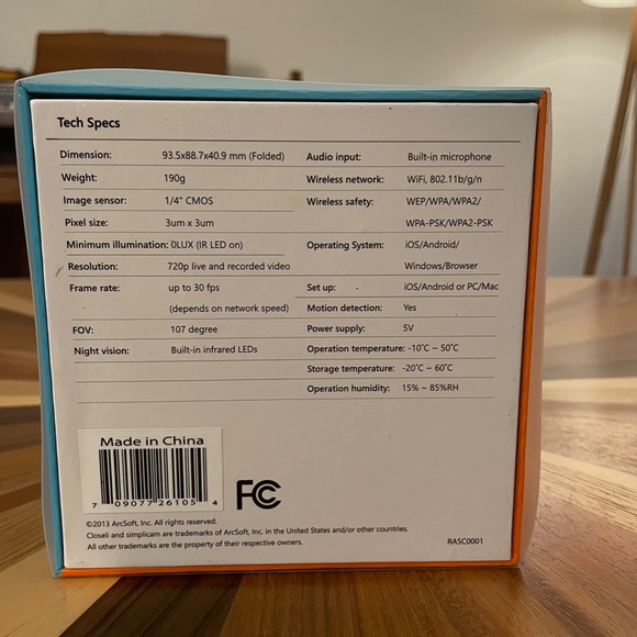 1 SimpliCam + Powered By Closeli Indoor HD Wi-Fi Security Camera, Retail: $150 - Picture 8 of 8